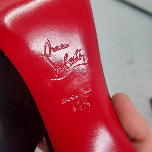 Christian Louboutin Black Strappy Condora Leather Pump - Picture 4 of 12